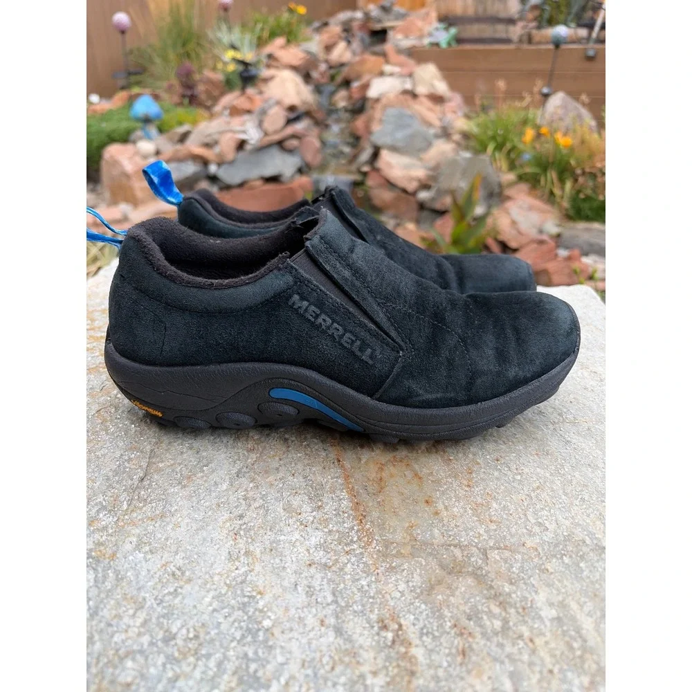 Merrell Jungle Moc Ice+ Black Suede Vibram Arctic Grip Winter Shoes J37844 8.5W